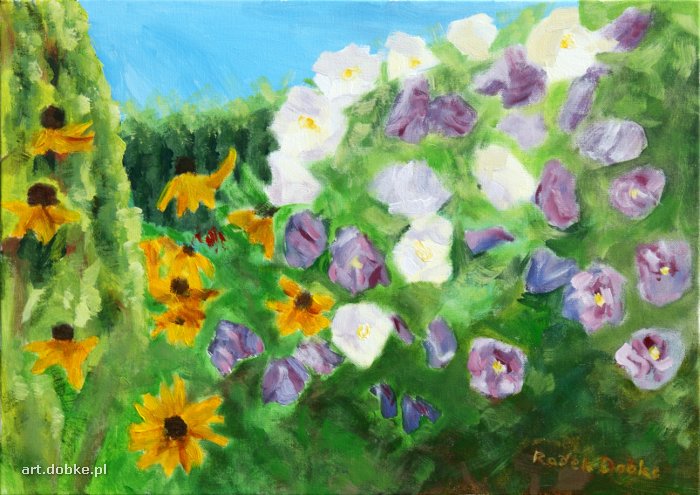 Akryl - Plener w ogrodzie, Świnoujście 2010